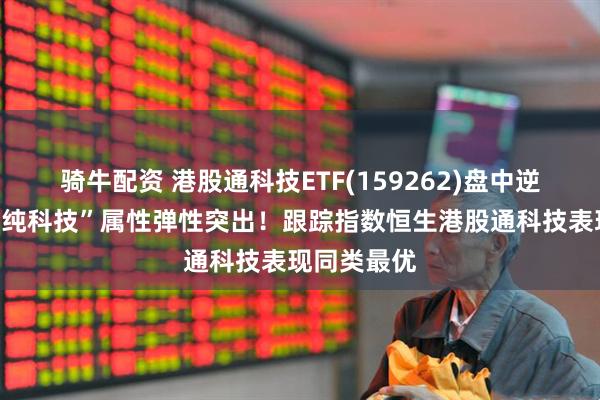 骑牛配资 港股通科技ETF(159262)盘中逆势上扬，“纯科技”属性弹性突出！跟踪指数恒生港股通科技表现同类最优